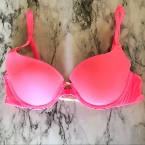 Neon pink demi bra